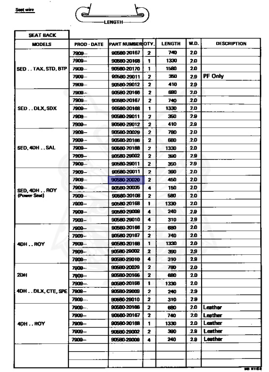 Toyota - Crown - LS110 - 1980 - STANDARD TYPE - 4-DOOR - Manual - L