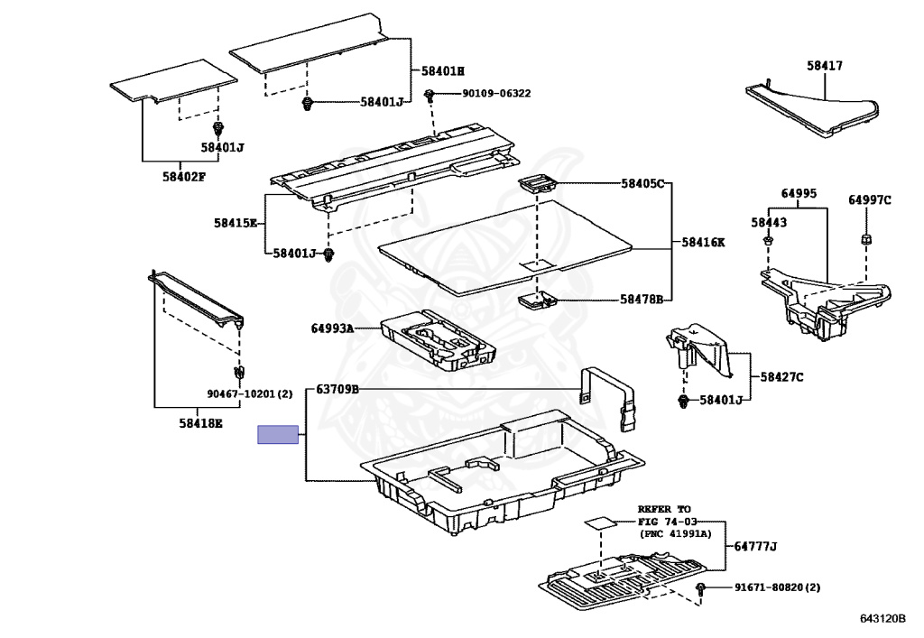64993-76010 - Lexus - REAR BOX, DECK FLOOR - Nengun Performance