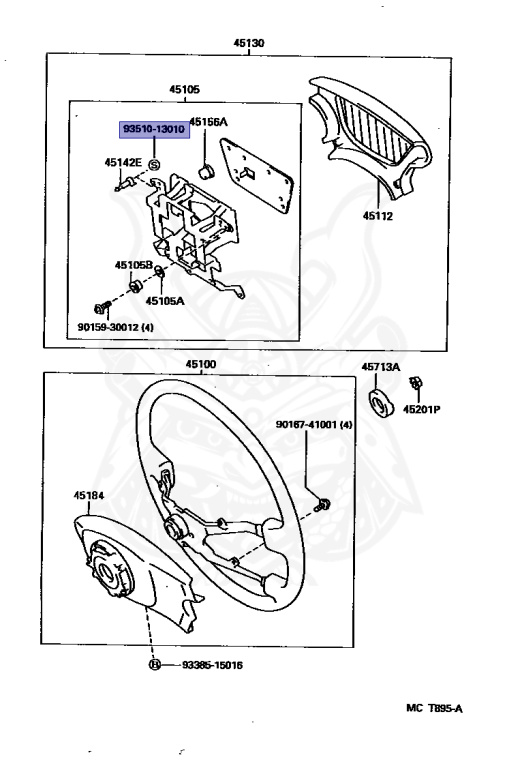 専用ページXL 93510-13010 - Toyota - BOLT OR PIN (FOR SHIFT LEVER KNOB SETTING