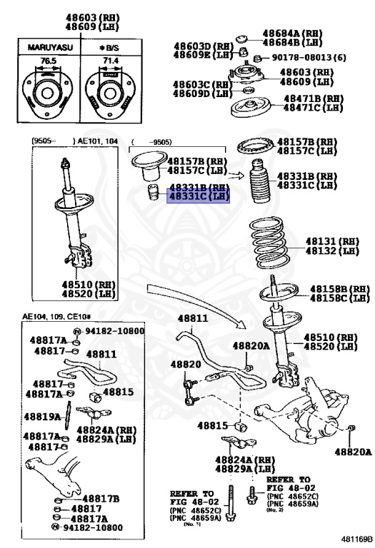 Toyota - Corolla - AE101G - 1996 - BZ-TOURING TYPE - WAGON - Manual - 4AGE