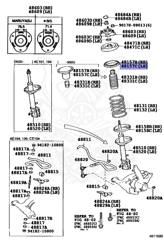 Toyota - Corolla - AE100 - 1995 - XE TYPE - 4-DOOR(SEDAN) - Automatic - 5AFE