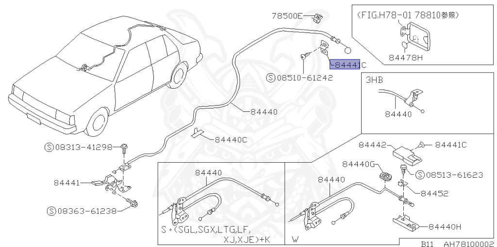 Nissan - Sunny - B11 - 1985 - SGL Extra - SEDAN(S) - 5 SPEED MANUAL TRANS(F5) - E15S