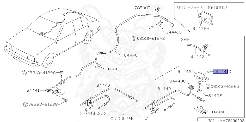 Nissan - Sunny - B11 - 1985 - XJE - SEDAN(S) - 5 SPEED MANUAL TRANS(F5) - E15E