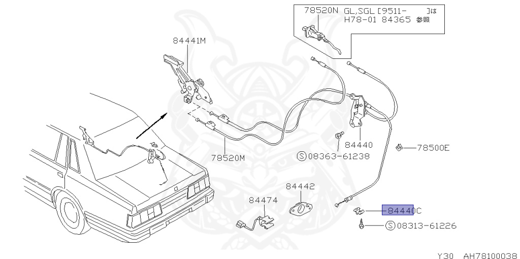 Nissan - Cedric/Gloria - Y30 - 1985 - GL TYPE - SEDAN(S) - 5 SPEED MANUAL TRANS(F5) - VG20E