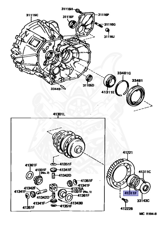 90366-40023 - Toyota - Bearing(for Rear Differential Case