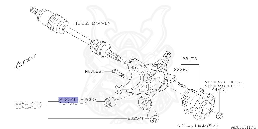 Subaru - Impreza - GE7 - Jan-2008 - Dec-2011 - 20I - Sedan - 4W - Automatic transmission - Right hand - 203