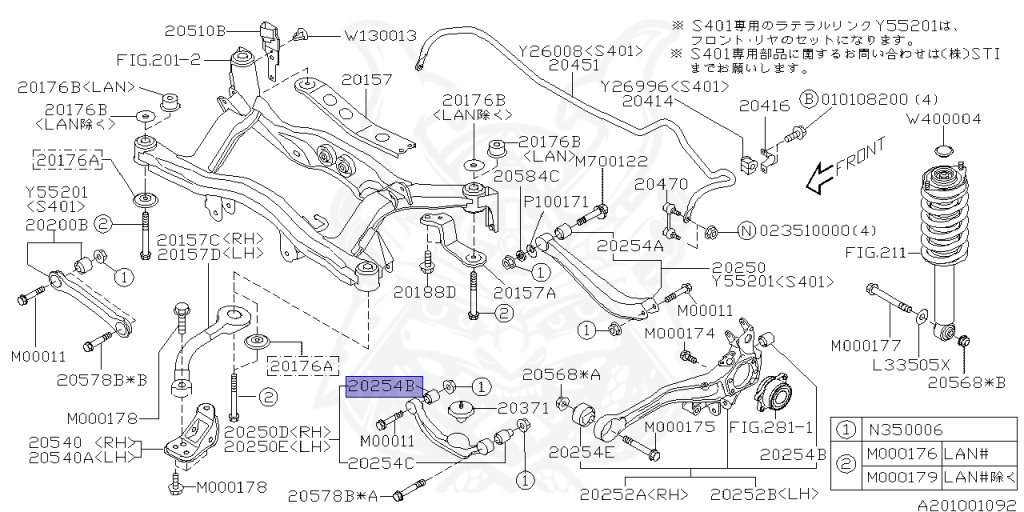 Subaru - Legacy B4 - BE5 - Jan-2002 - RSK - Sedan - F4WD - Sports Shift - Right hand - EJ20