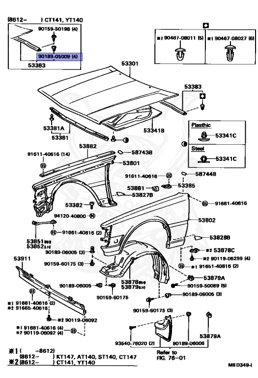 Toyota - Corona - CT141 - 1987 - STANDARD TYPE - SEDAN(4DOOR SEDAN) - Manual - 2C