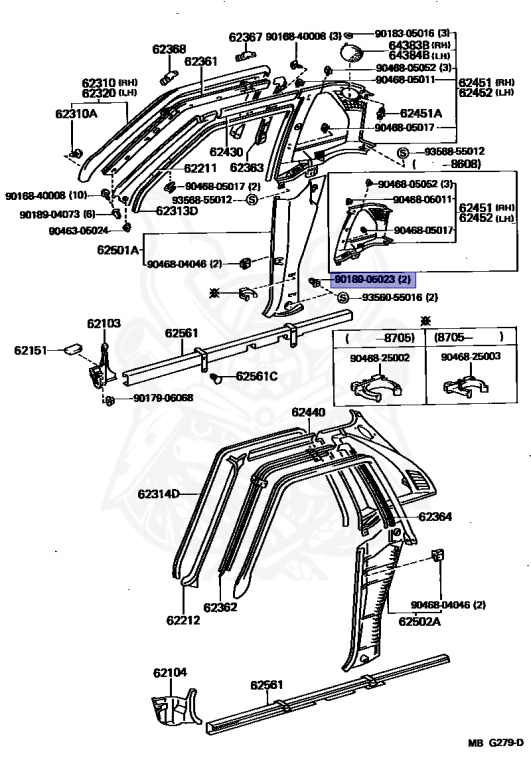 ドア 90189-05023 - Toyota - CLIP - Nengun Performance