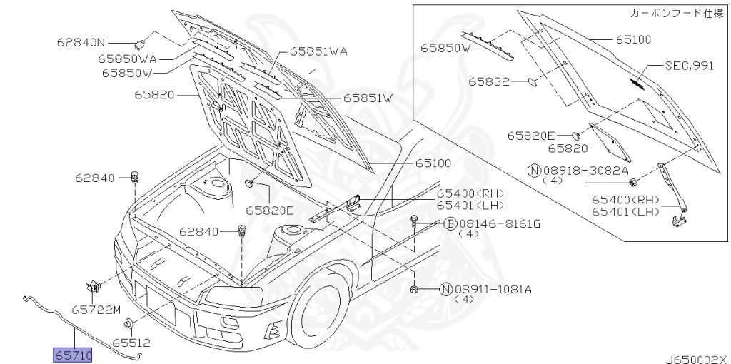 Nissan - Skyline - R34 GT - HR34 - 2001 - 20GT - 2 door hard top (2K) - AUTOMATIC-FLOOR SHIFT(AT.F4) - High cast, 2-link (IRS.2WD) - RB20DE