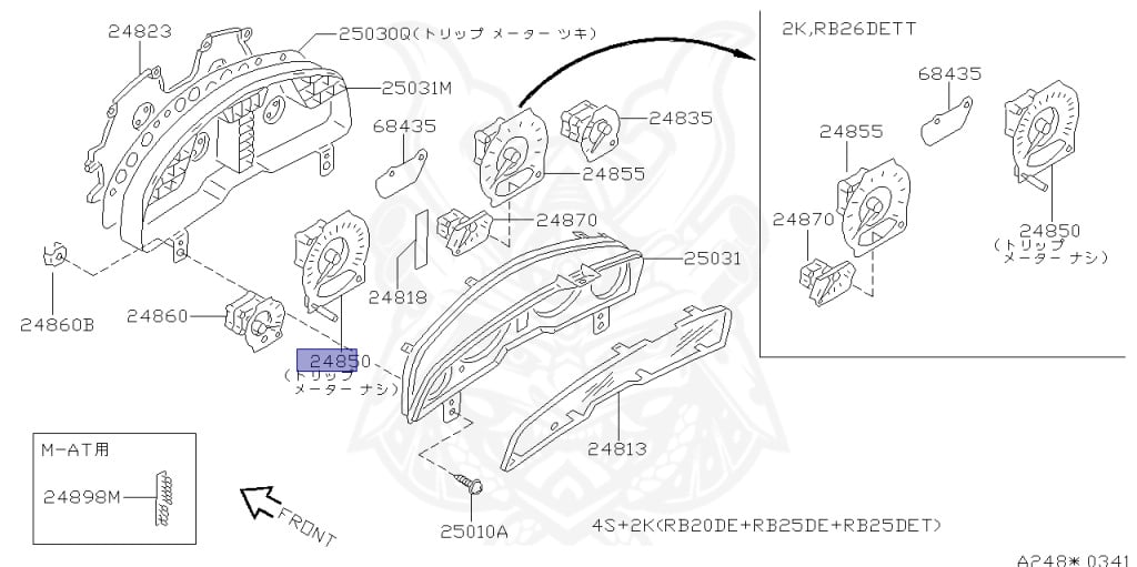 Nissan - Skyline - R34 GT - HR34 - 1998 - 20GT - 2 door hard top (2K) - AUTOMATIC-FLOOR SHIFT(AT.F4) - High cast, 2-link (IRS.2WD) - RB20DE