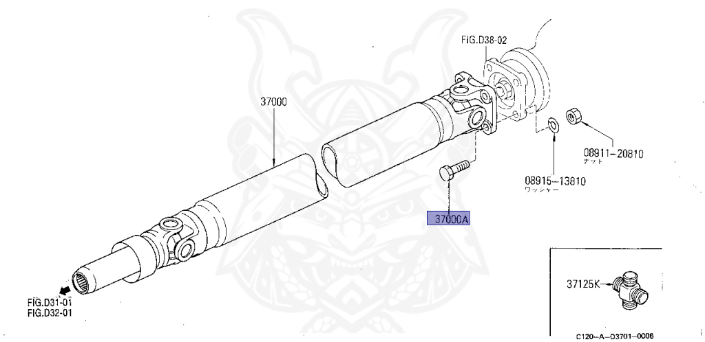 01111-00051 - Nissan - Bolt, Propeller Shaft - Nengun