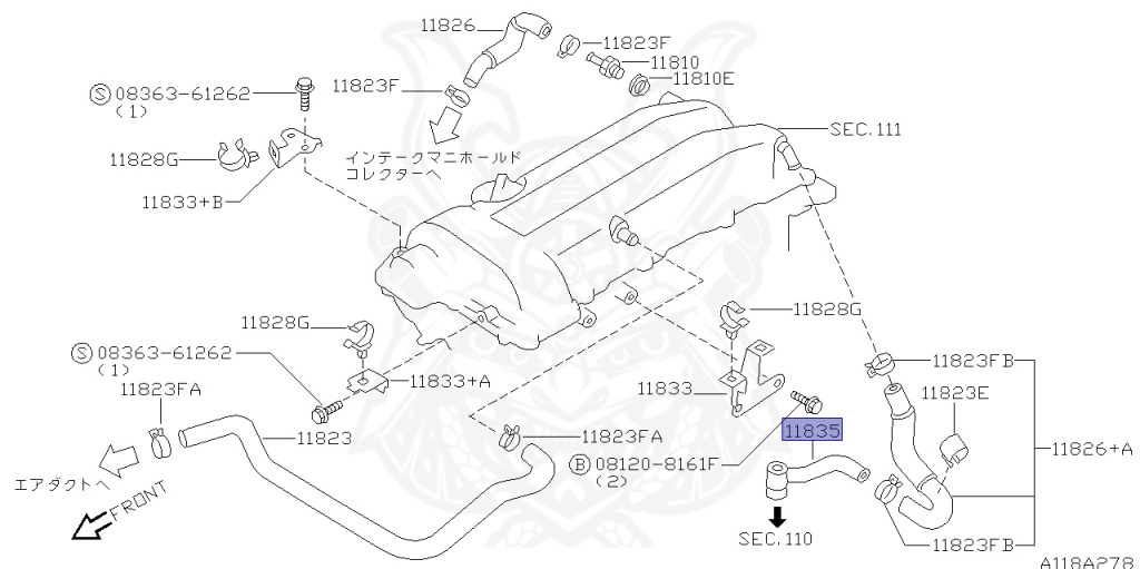 Nissan - Silvia - S14 - 1993 - QS - HARDTOP(K) - AUTOMATIC TRANSMISSION(AT) - TWO WHEELS STEERING(2WS) - SR20DE