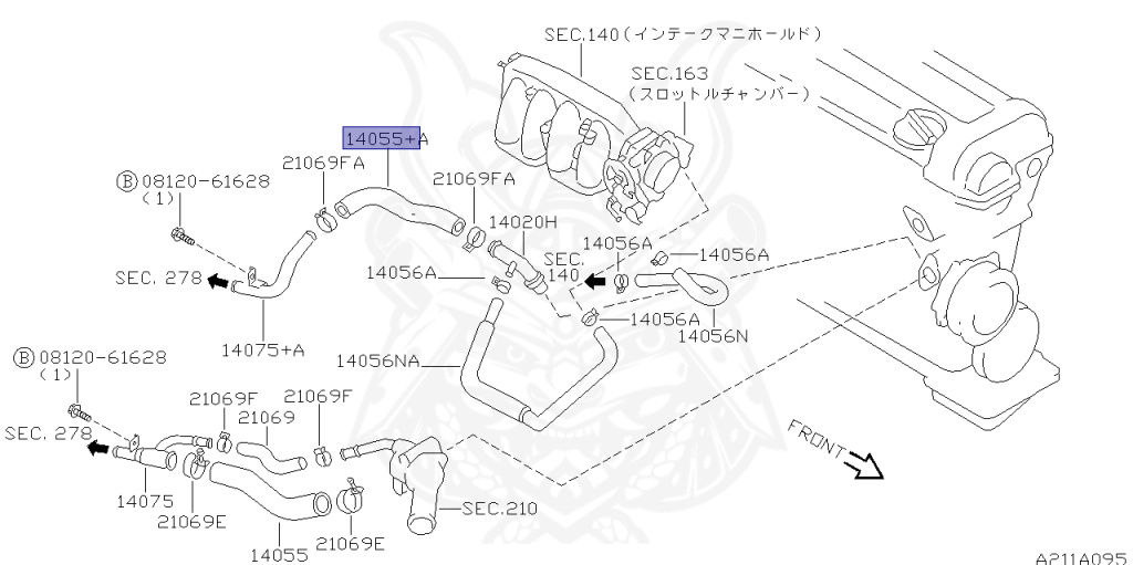 Nissan - Silvia - S14 - 1997 - JS - HARDTOP(K) - AUTOMATIC TRANSMISSION(AT) - TWO WHEELS STEERING(2WS) - SR20DE