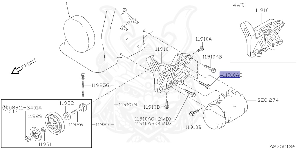 Nissan - Serena - C23 - 1993 - FX - WAGON(W) - 2 WHEEL DRIVE(2WD) - AUTOMATIC TRANSMISSION(AT) - SR20DE