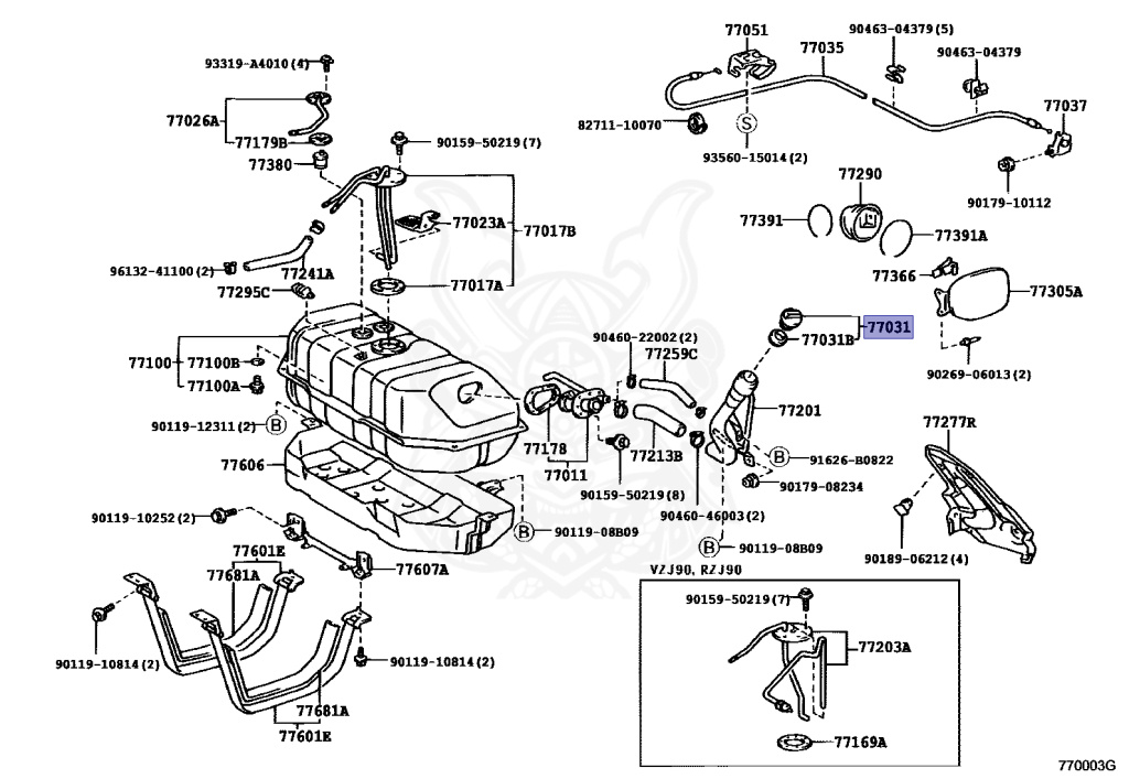 Toyota - Land Cruiser Prado - KZJ90W - 2000 - RX TYPE - 3-DOOR - Manual - 1KZTE