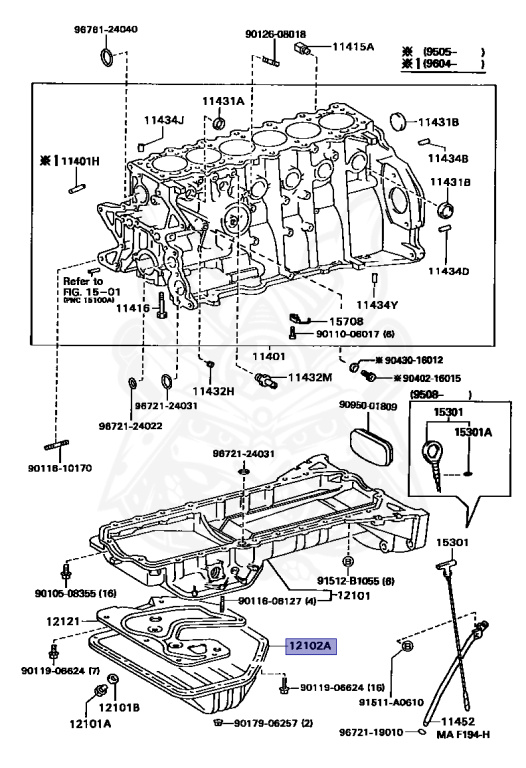 12102-46011 - Toyota - OIL PAN SUB-ASSY, NO.2 - Nengun Performance