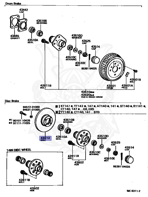 Toyota - Corona - AT141 - 1985 - GT TYPE - SEDAN(4DOOR SEDAN) - Manual - 4AGEU
