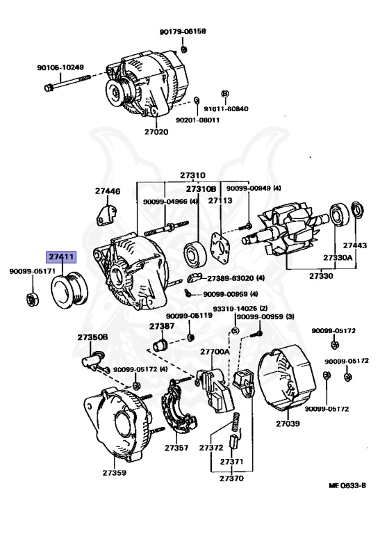 ss  27411-42030 - Toyota - Pulley, Alternator - Nengun Performance