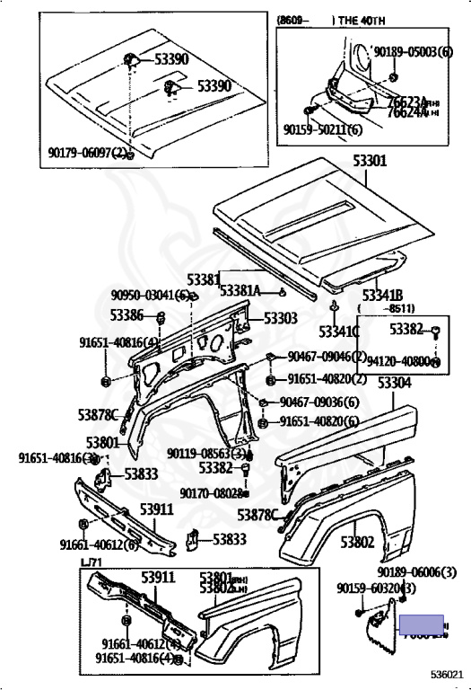 Toyota - Land Cruiser - LJ71G - 1990 - LX5 TYPE - WAGON - Manual - 2LT