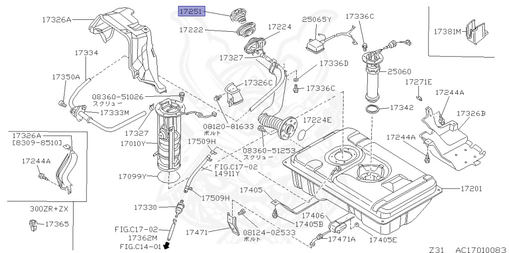 Nissan - Fairlady Z - Z31 - 1986 - ZX - AUTOMATIC TRANSMISSION(AT) - T-bar roof (KZ#) - VG30T