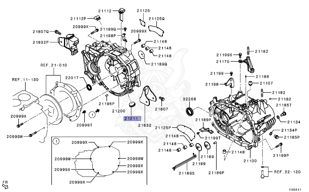 MD747412 - Mitsubishi - CLUTCH HOUSING INSPECTION HOLE COVER