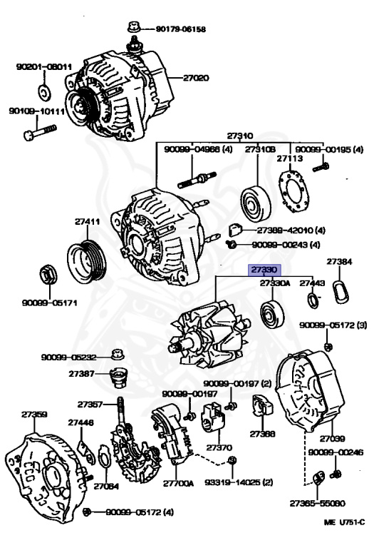 Toyota - Scepter - SXV15W - 1996 - WAGON - 5SFE