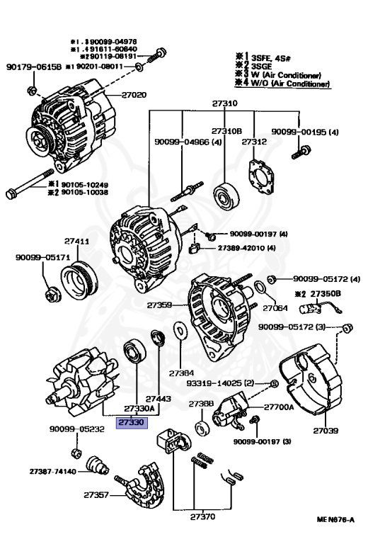 Toyota - Celica - ST183C - 1990 - CONVERTIBLE TYPE - CONTINUOUSLY VARIABLE TRANSMISSION - Automatic - 3SGE