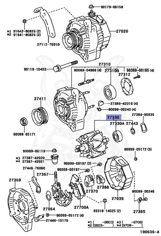 27330-76030 - Toyota - Rotor Assy, Alternator - Nengun
