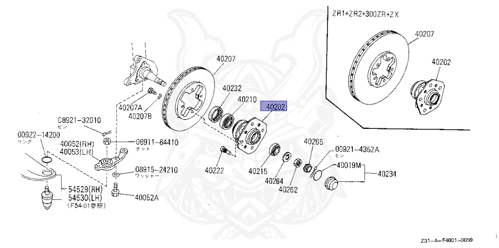 Nissan - Fairlady Z - Z31 - 1988 - ZR2 - MANUAL TRANSMISSION(MT) - T-bar roof (KZ#) - RB20DT