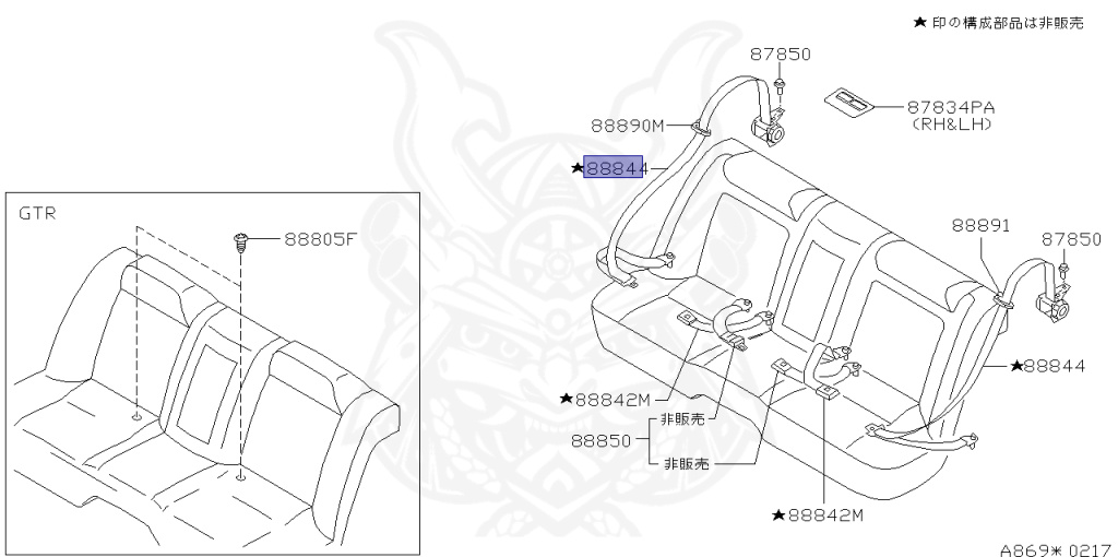 Nissan - Skyline - R34 25GTT - ER34 - 1998 - 25GT TURBO - 4 DOOR SEDAN(4S) - AUTOMATIC-FLOOR SHIFT(AT.F4) - HI-CAS 2-Link Drive (HI.2WD) - RB25DET