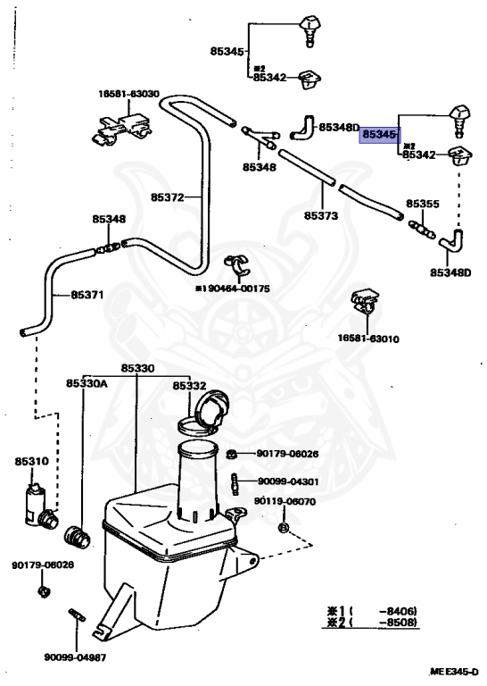 85035-19015 - Toyota - Nozzle, Windshield Washer - Nengun Performance