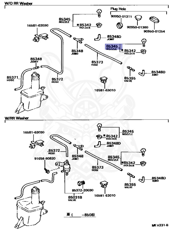 85035-19015 - Toyota - Nozzle, Windshield Washer - Nengun Performance