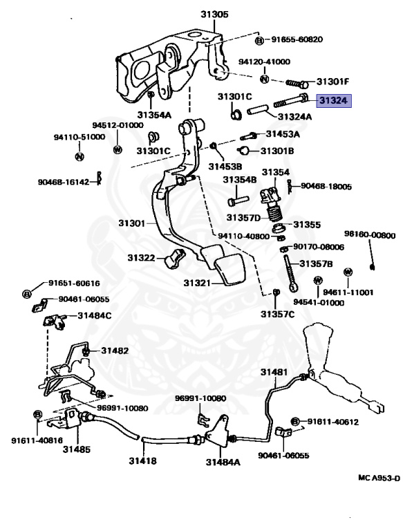 90101-10273 - Toyota - Bolt, Hexagon (for Lower Arm) - Nengun