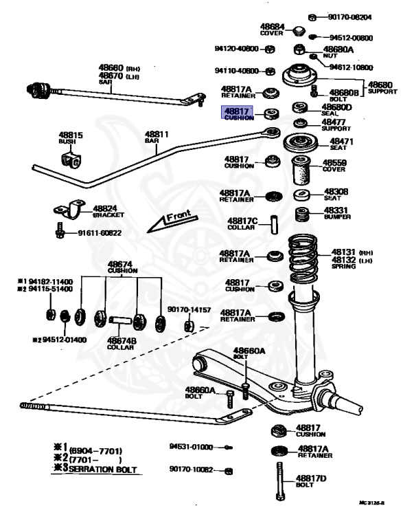 A ORIGINAL TOYOTA VIOS NCP42 NCP150 FRONT STABILIZER LINK BUSH