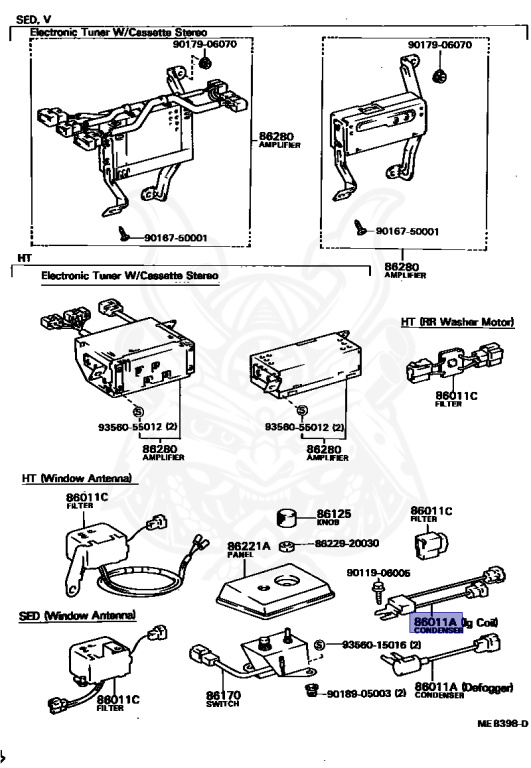 のののん 90980-04043 - Toyota - Condenser, Radio Setting - Nengun Performance