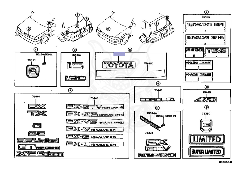 Toyota - Corolla - AE92 - 1990 - GT TYPE - 4-DOOR - Manual - 4AGE