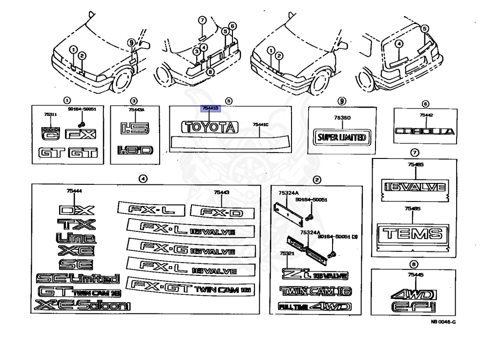 Toyota - Corolla - AE95 - 1988 - SE TYPE - 4-DOOR - Automatic - 4AF