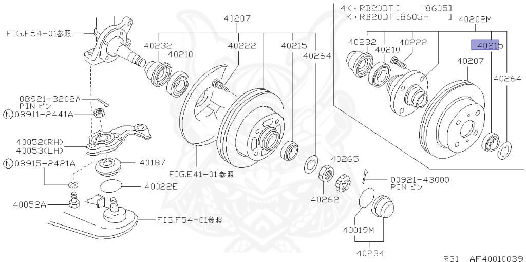 40215-A0100 - Nissan - FRONT WHEEL BEARING ASSEMBLY - Nengun