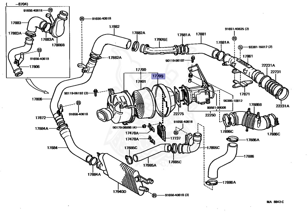 Toyota - Supra A70 MKIII - MA70 - 1987 - GT TURBO TYPE - LIFTBACK - Automatic - 7MGTEU
