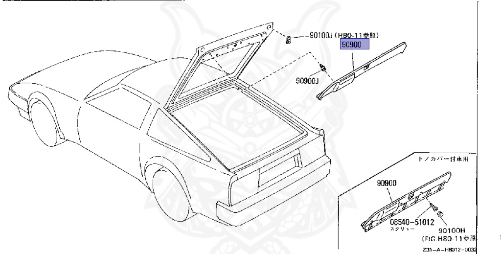 Nissan - Fairlady Z - Z31 - 1987 - ZX - AUTOMATIC TRANSMISSION(AT) - T-bar roof (KZ#) - VG30T