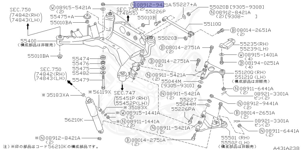 Nissan - Largo - W30 - 1995 - GRANDAGE - WAGON(W) - AUTOMATIC TRANSMISSION(AT) - KA24DE