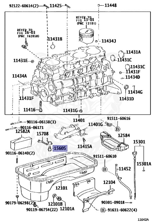 15605-54010 - Toyota - OIL CHECK VALVE SUB-ASSY - Nengun Performance