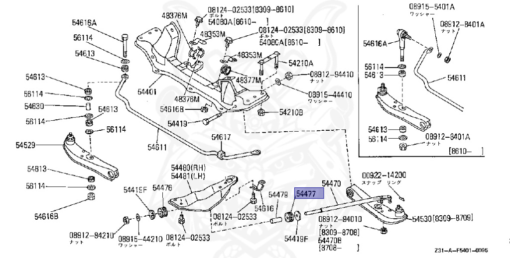 Nissan - Fairlady Z - Z31 - 1987 - ZR - AUTOMATIC TRANSMISSION(AT) - T-bar roof (KZ#) - VG30D