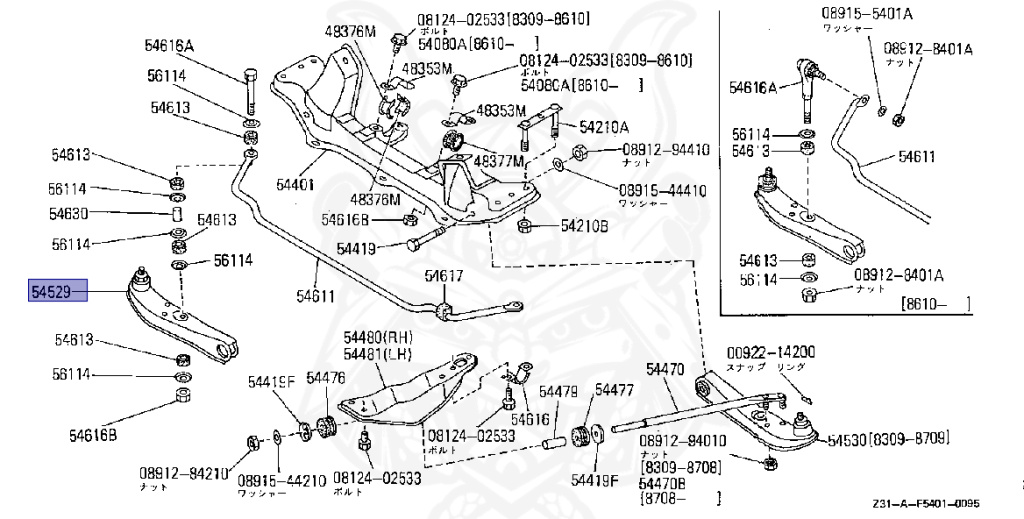 Nissan - Fairlady Z - Z31 - 1986 - ZR2 - MANUAL TRANSMISSION(MT) - T-bar roof (KZ#) - RB20DT