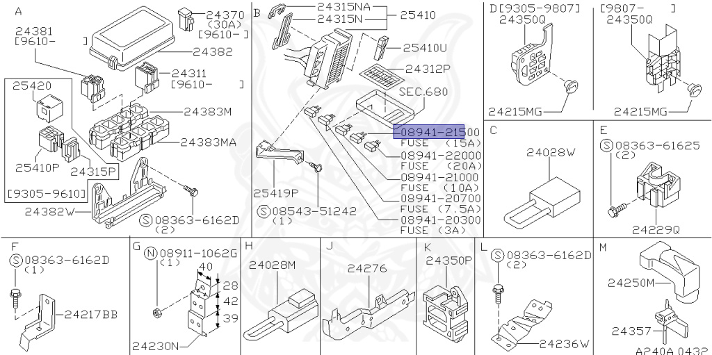 08941-21500 - Nissan - FUSE,15A - Nengun Performance