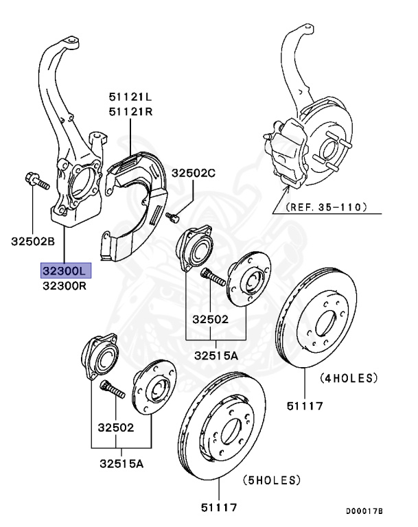 MR369425 - Mitsubishi - Knuckle, Lh - Nengun Performance