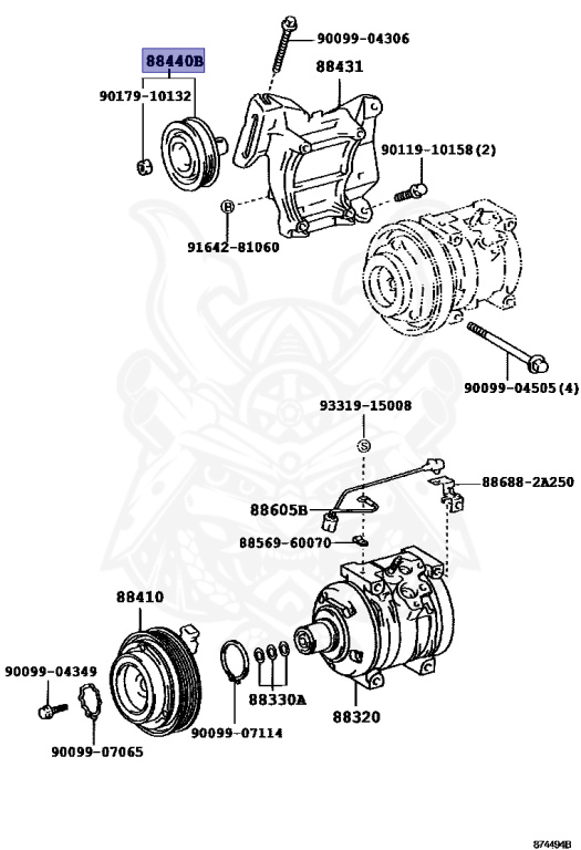 88440-20170 - Toyota - IDLER PULLEY ASSY - Nengun Performance