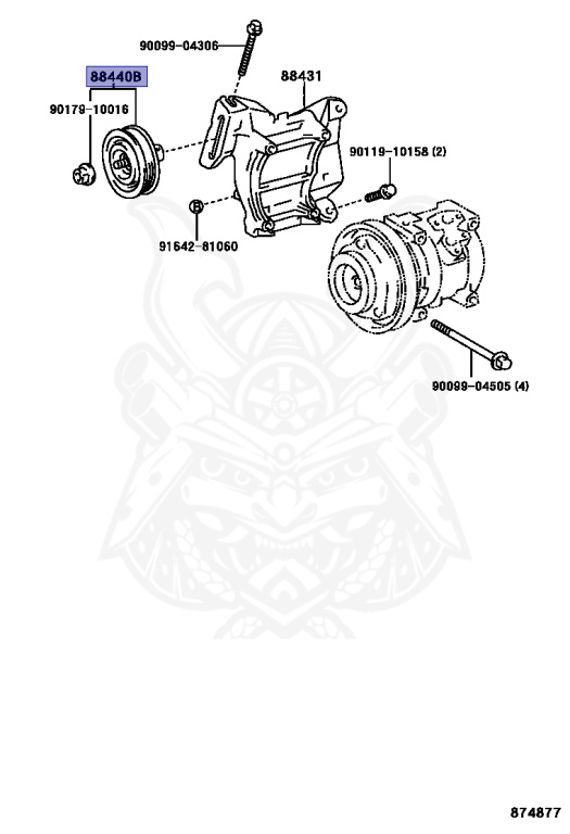 88440-20170 - Toyota - IDLER PULLEY ASSY - Nengun Performance
