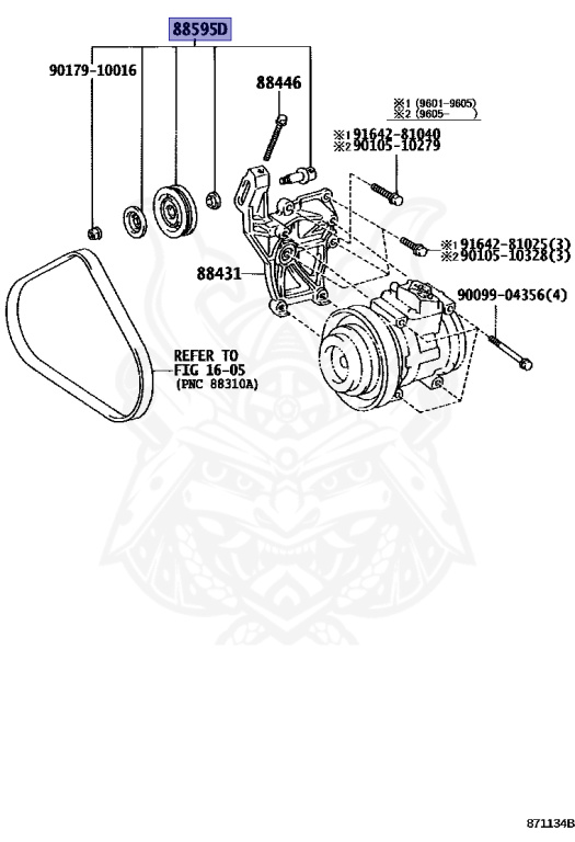 88440-20170 - Toyota - IDLER PULLEY ASSY - Nengun Performance
